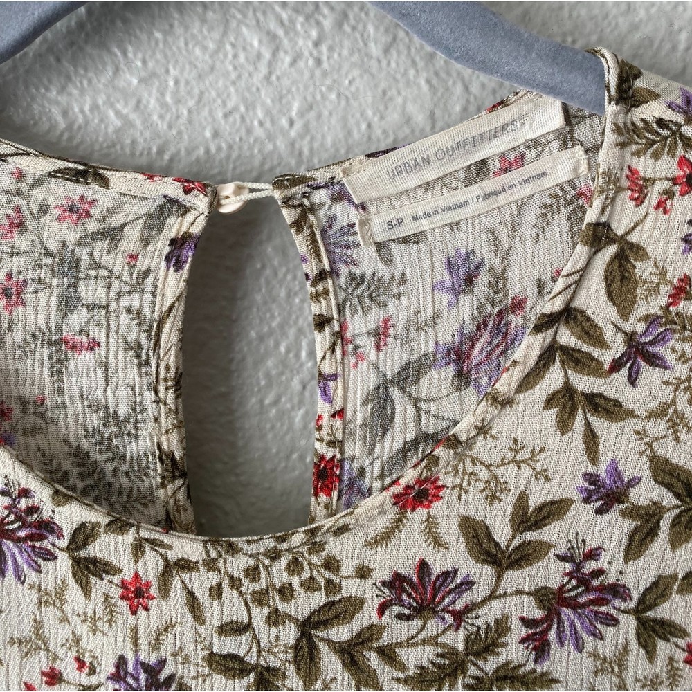 Urban Outfitters Rachele Tiered Floral Babydoll Long Sleeve Dress - Picture 11 of 12